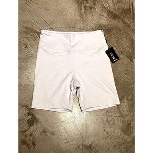 LAHANA ACTIVE WOMEN'S WHITE 'ARCHER' BIKER SHORT / LARGE / ATHLEISURE / NWT